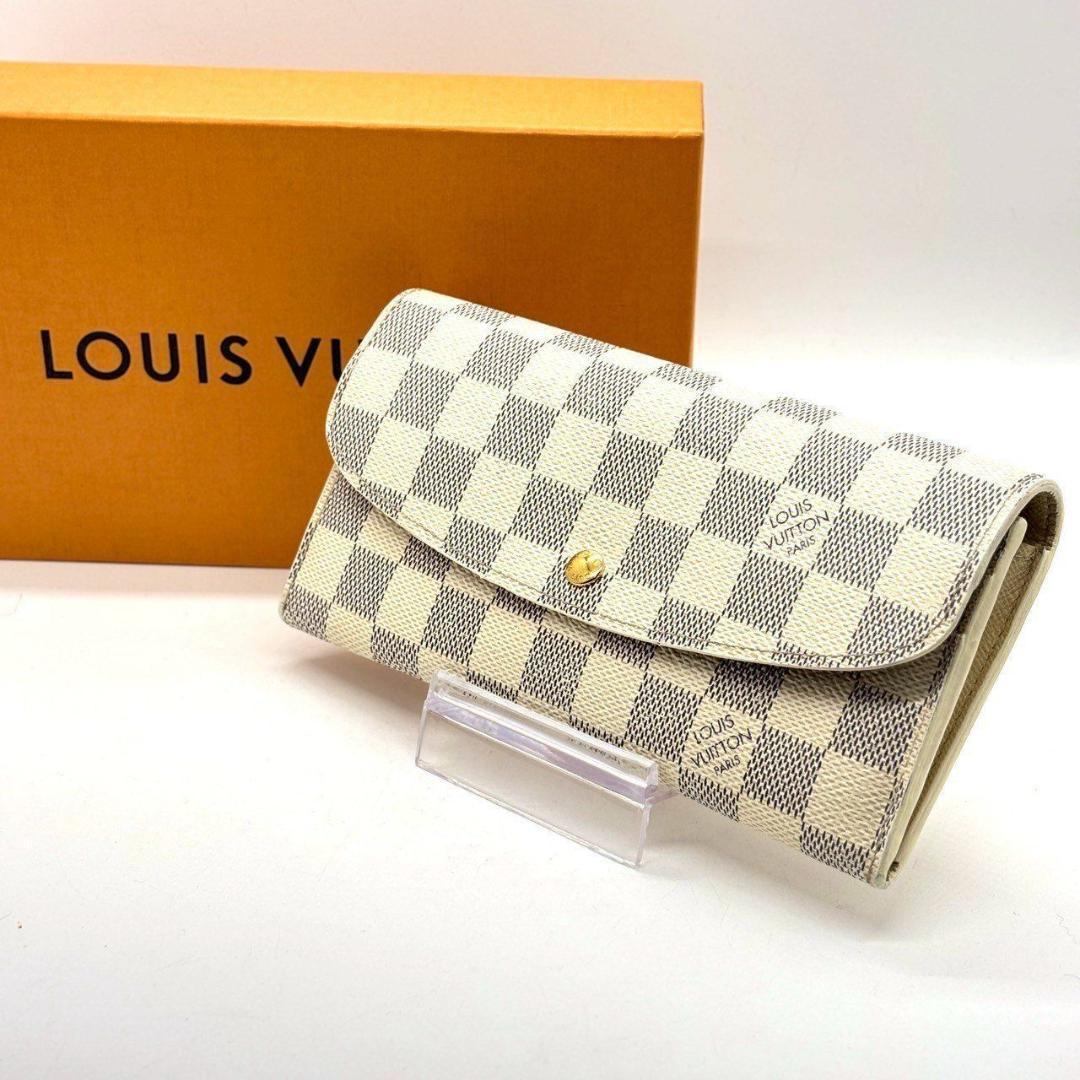 花*※様 ルイヴィトン　長財布 ポルトフォイユ エミリー ダミエ アズール チェ