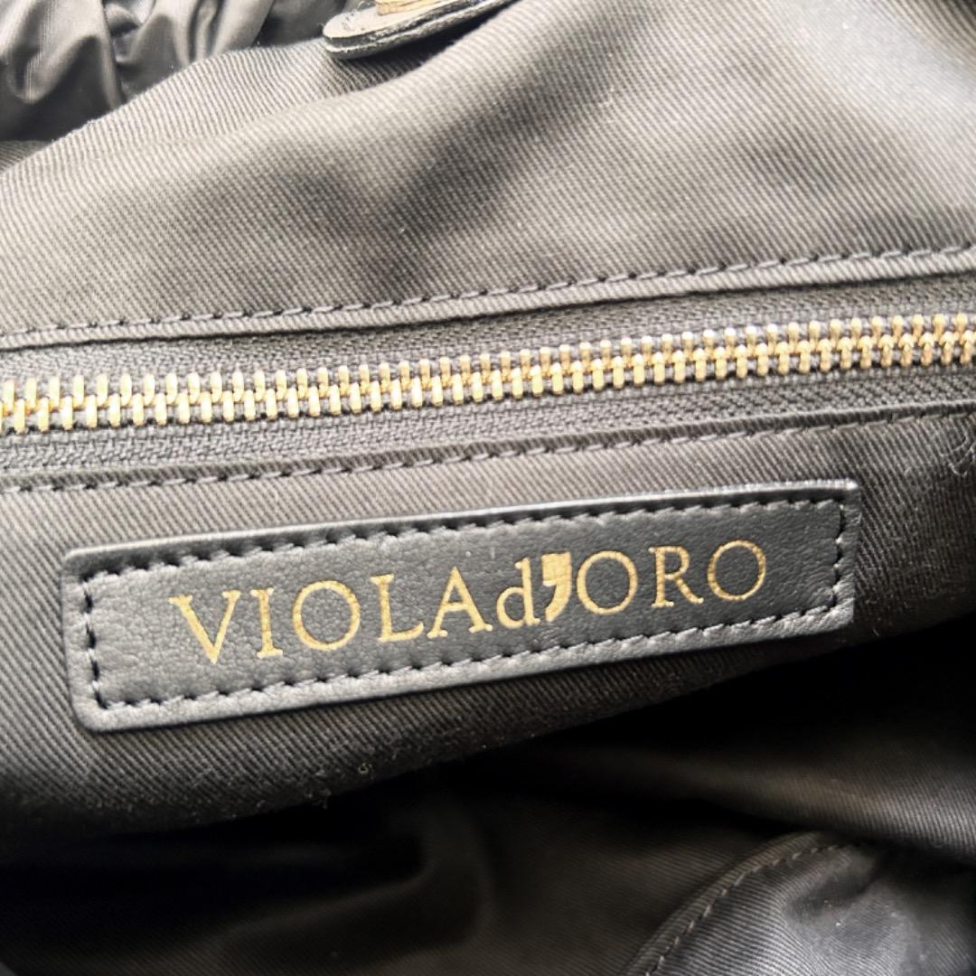 【美品 保存袋付】VIOLAd'ORO ナイロン チェーンハンドル V-8788
