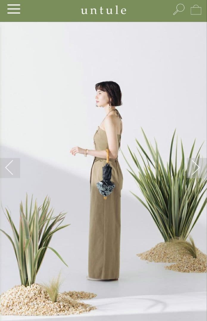 HARU　untule 完全遮光100%折りたたみ日傘(50cm)/フリル