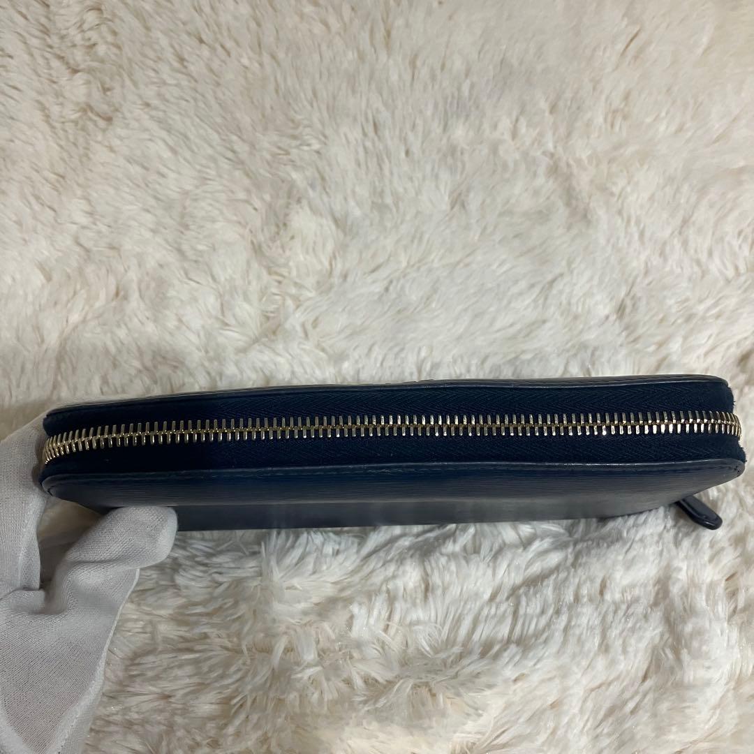 ✨美品✨ PRADA 長財布 ラウンドファスナー サフィアーノレザー ネイビー