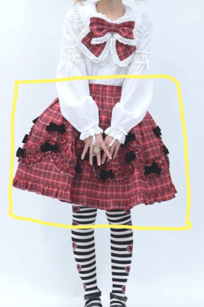 axes femme (Chalmiere) 赤タータンチェック ミニスカート