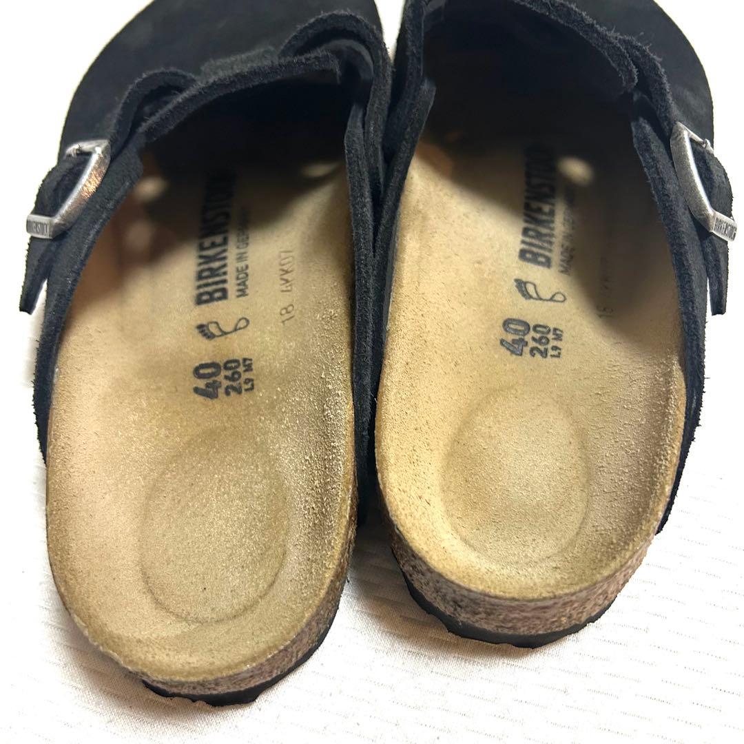 美品　BIRKENSTOCK ボストン スエード レザー 26cm ブラック
