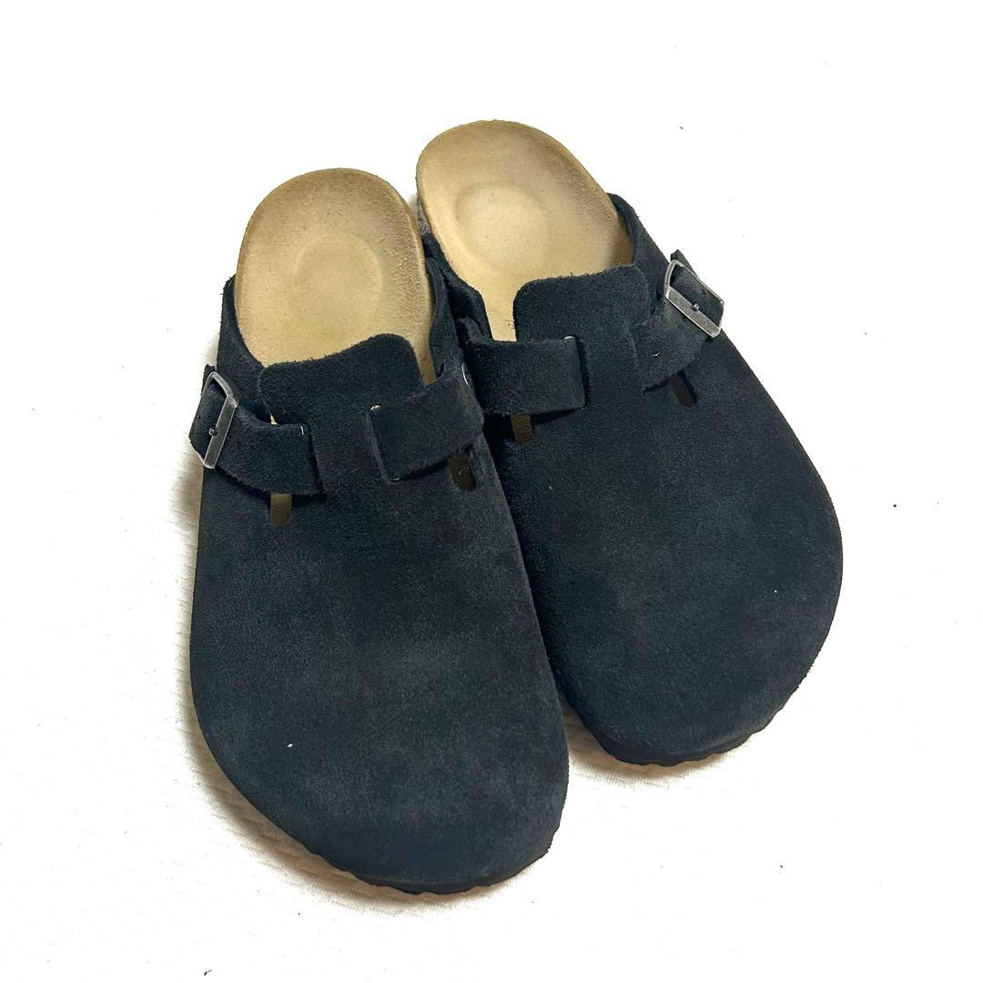 美品　BIRKENSTOCK ボストン スエード レザー 26cm ブラック