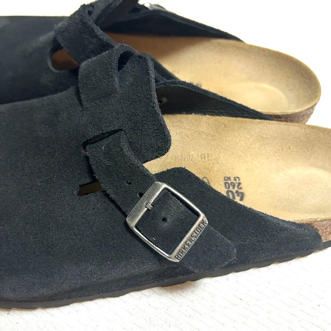 美品　BIRKENSTOCK ボストン スエード レザー 26cm ブラック