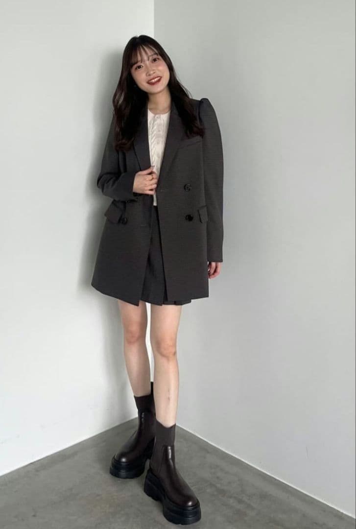 【完売】 Sサイズ ココディール 新品タグ付 ロングダブルジャケット