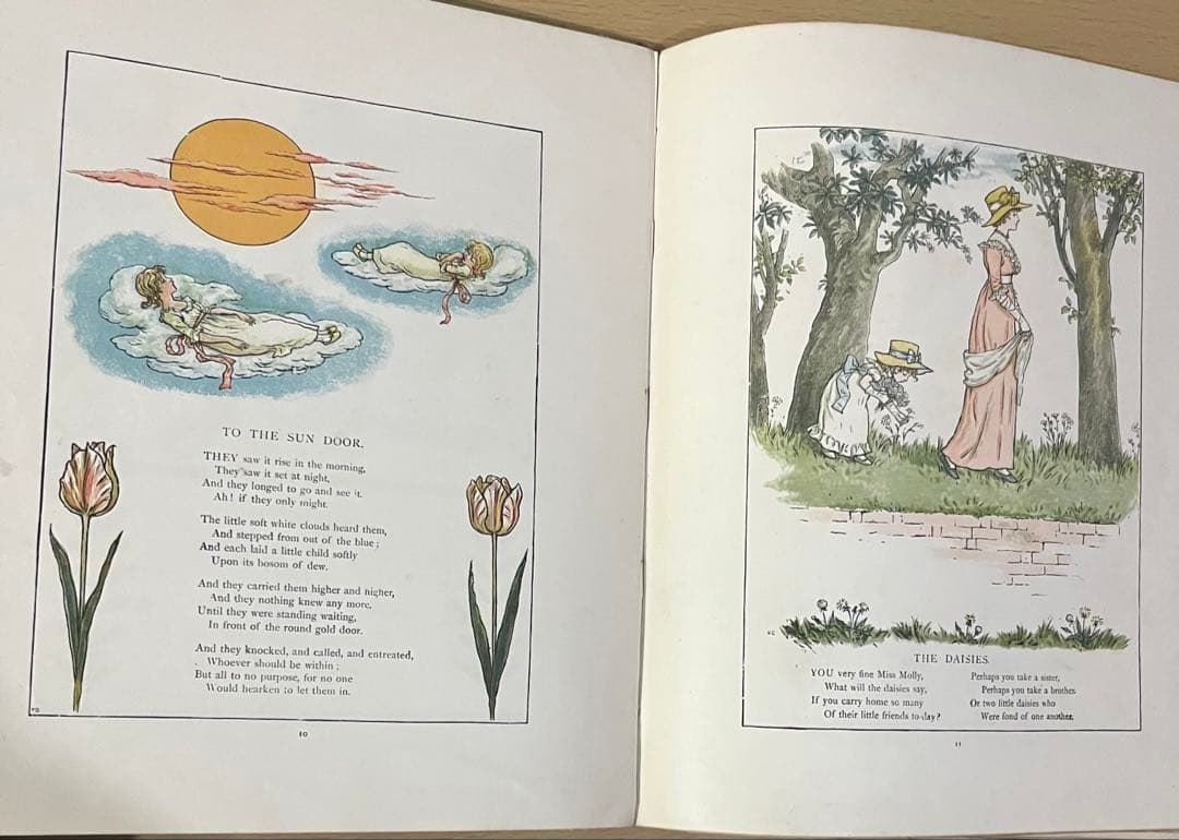 NO.418 稀少 古書　アンティーク洋書 絵本　ケイト グリーナウェイ 童謡