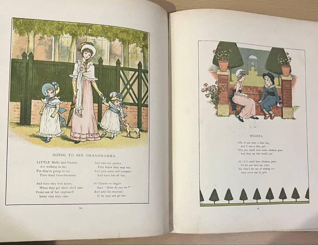 NO.418 稀少 古書　アンティーク洋書 絵本　ケイト グリーナウェイ 童謡