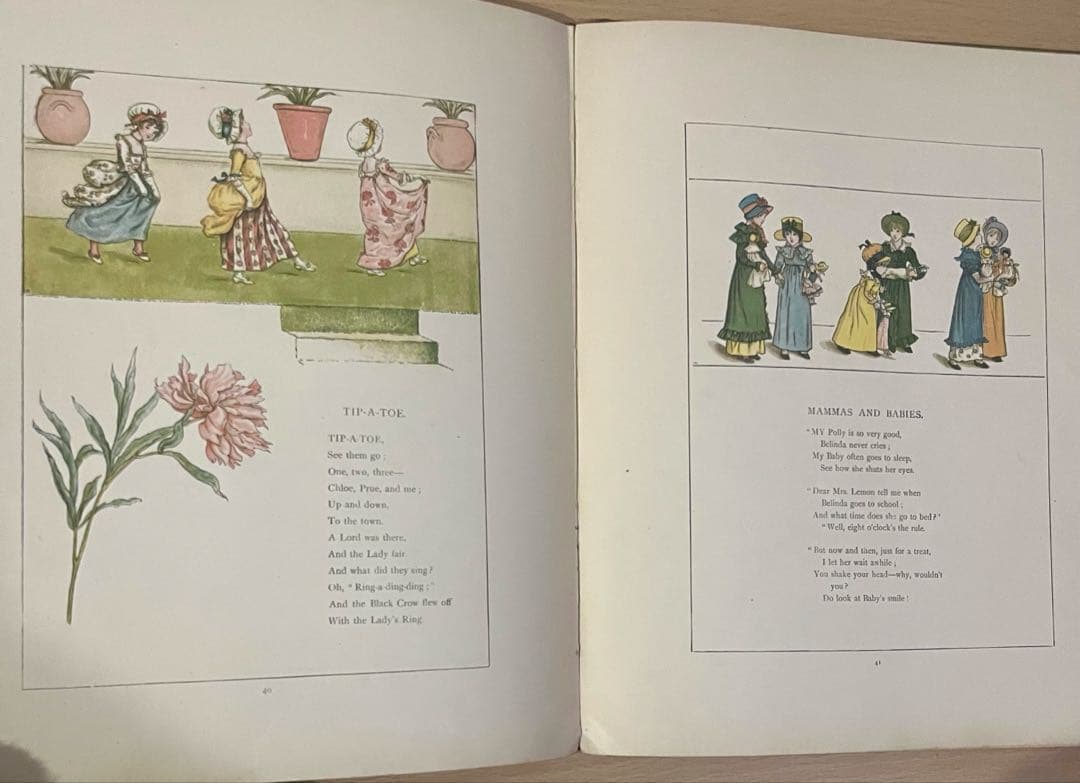 NO.418 稀少 古書　アンティーク洋書 絵本　ケイト グリーナウェイ 童謡