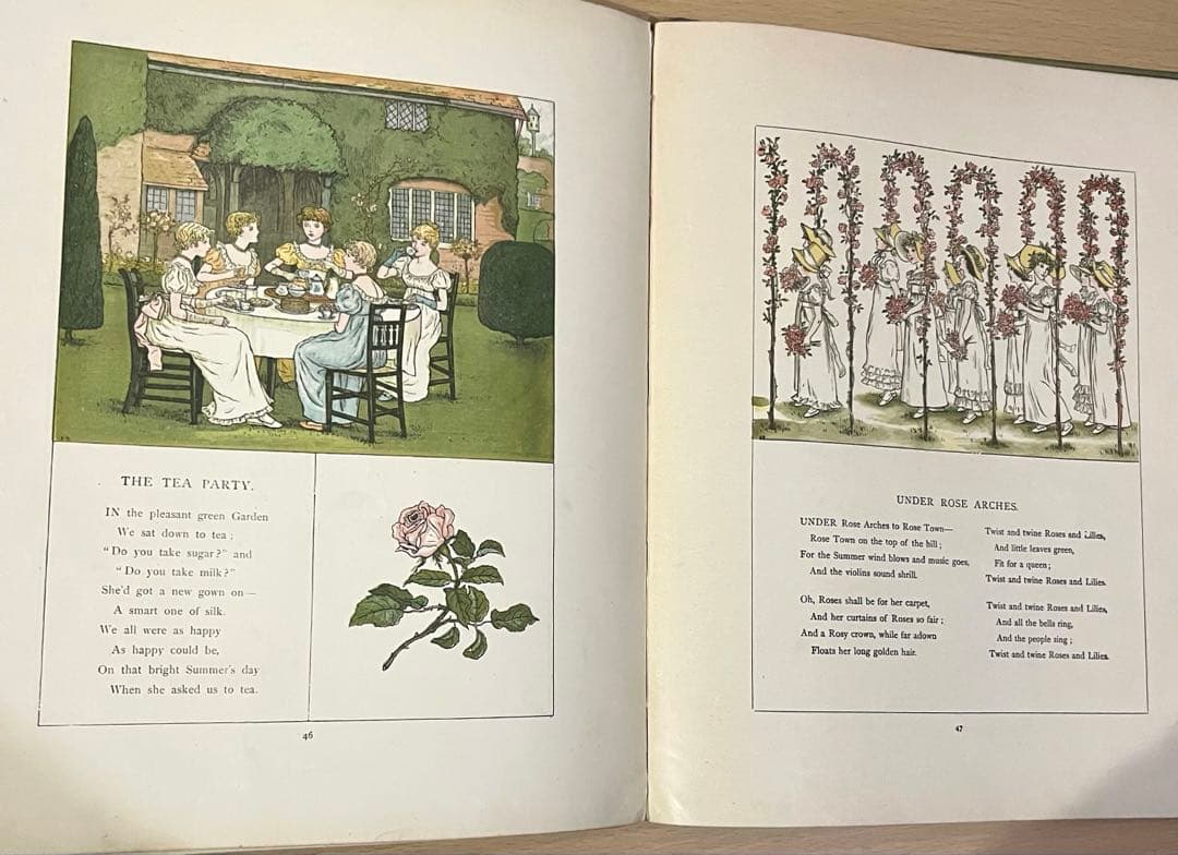 NO.418 稀少 古書　アンティーク洋書 絵本　ケイト グリーナウェイ 童謡