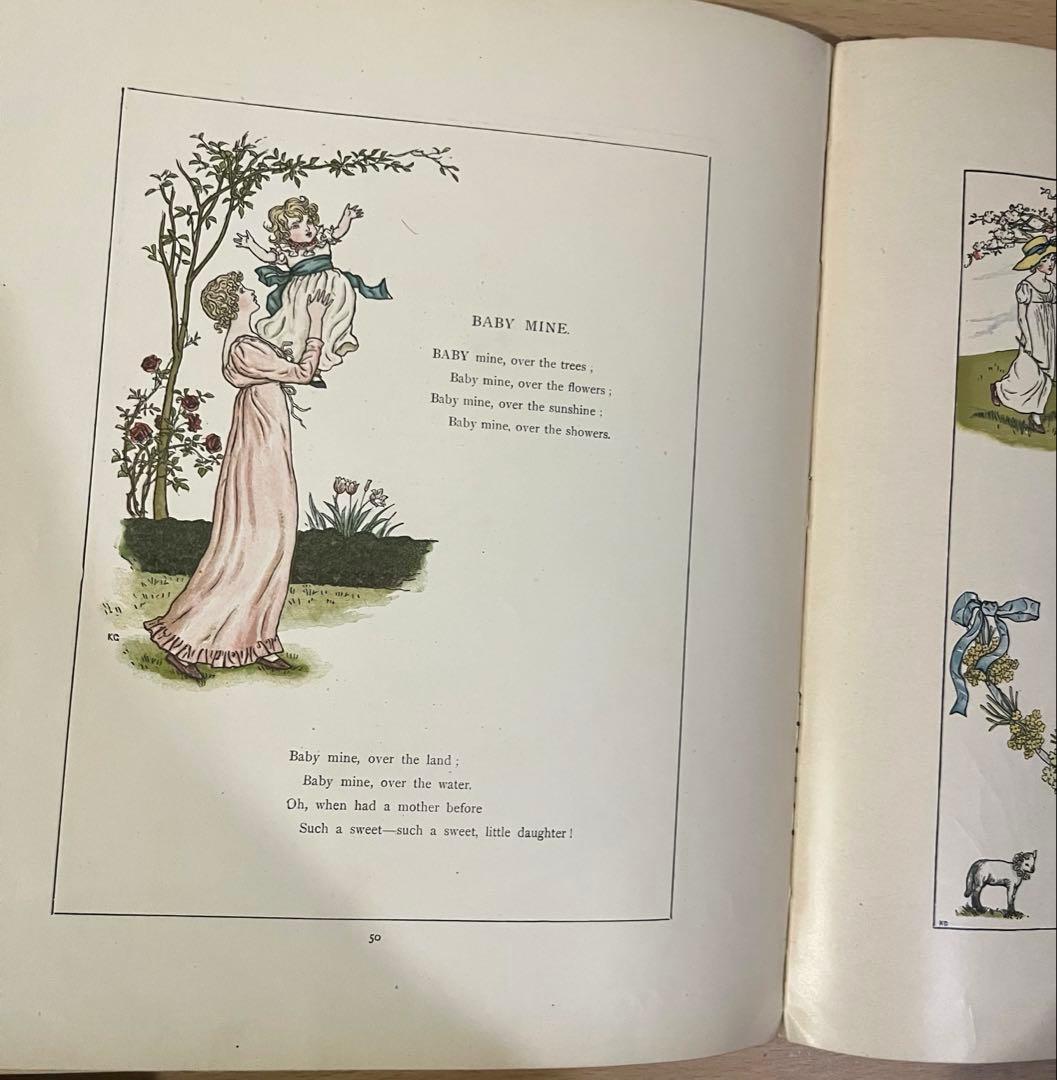 NO.418 稀少 古書　アンティーク洋書 絵本　ケイト グリーナウェイ 童謡