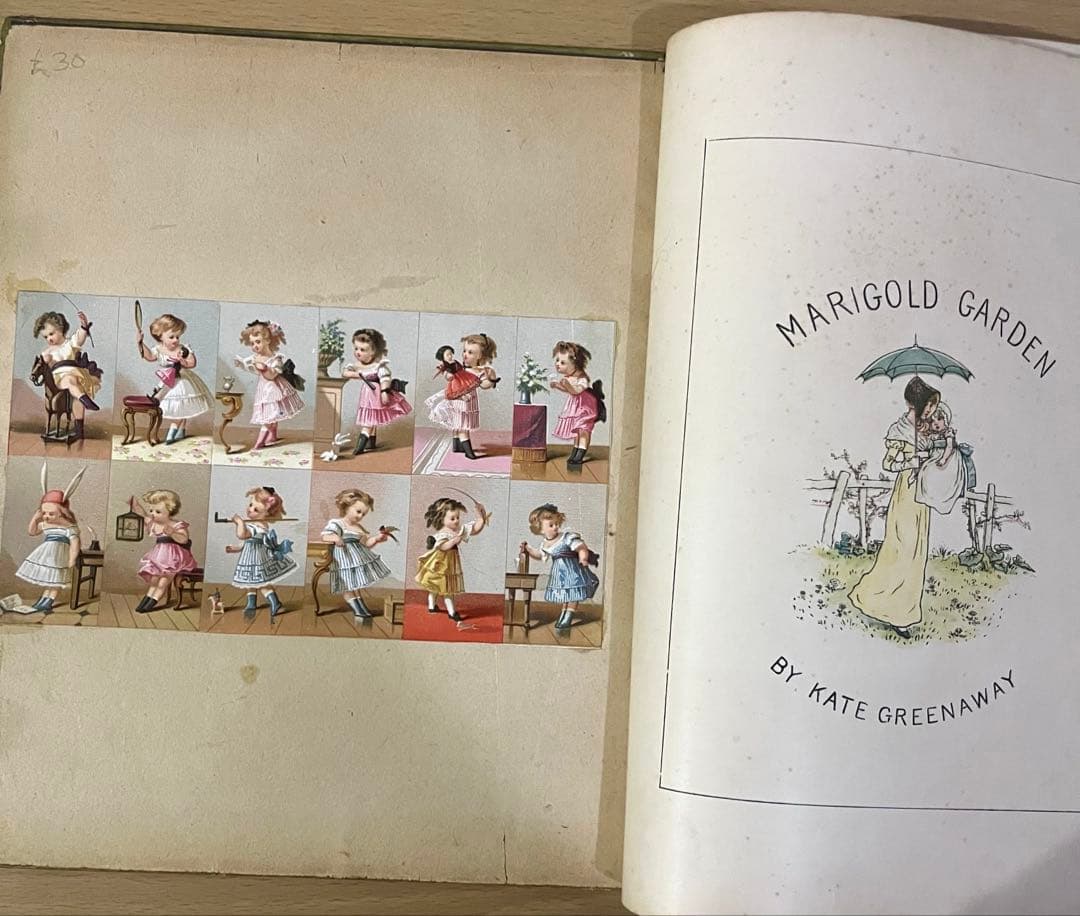 NO.418 稀少 古書　アンティーク洋書 絵本　ケイト グリーナウェイ 童謡