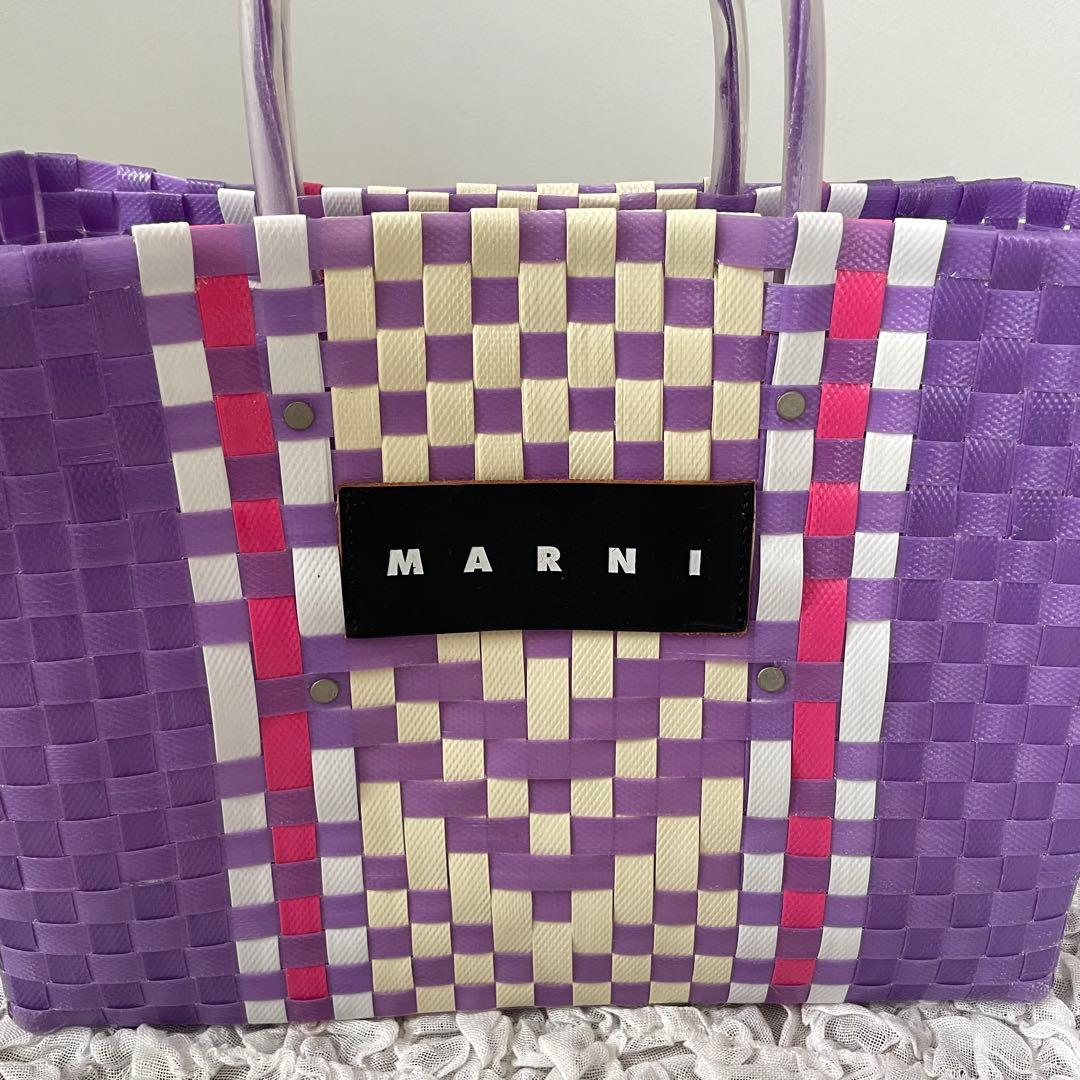 【レア＆美品】MARNI MARKET カゴバッグ パープル　　正規品