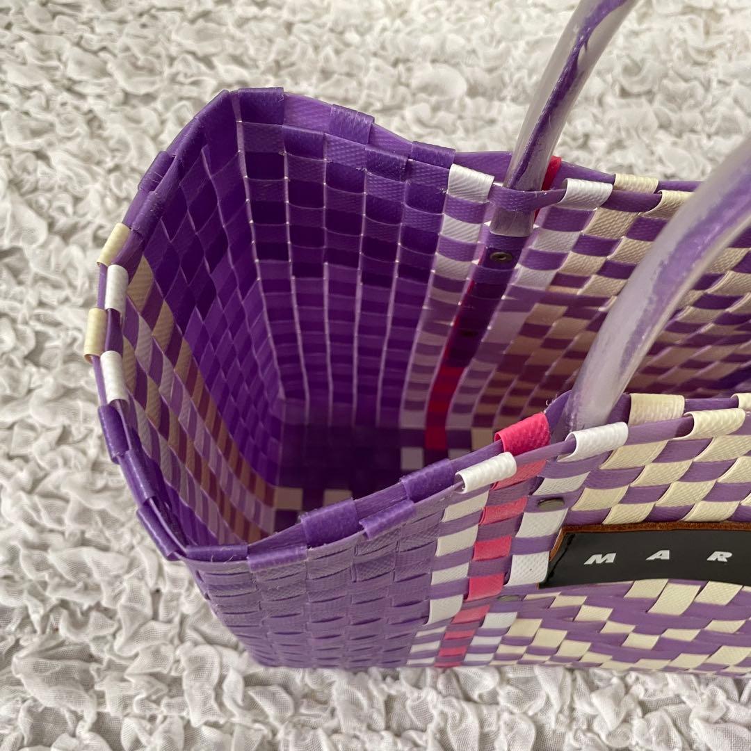 【レア＆美品】MARNI MARKET カゴバッグ パープル　　正規品