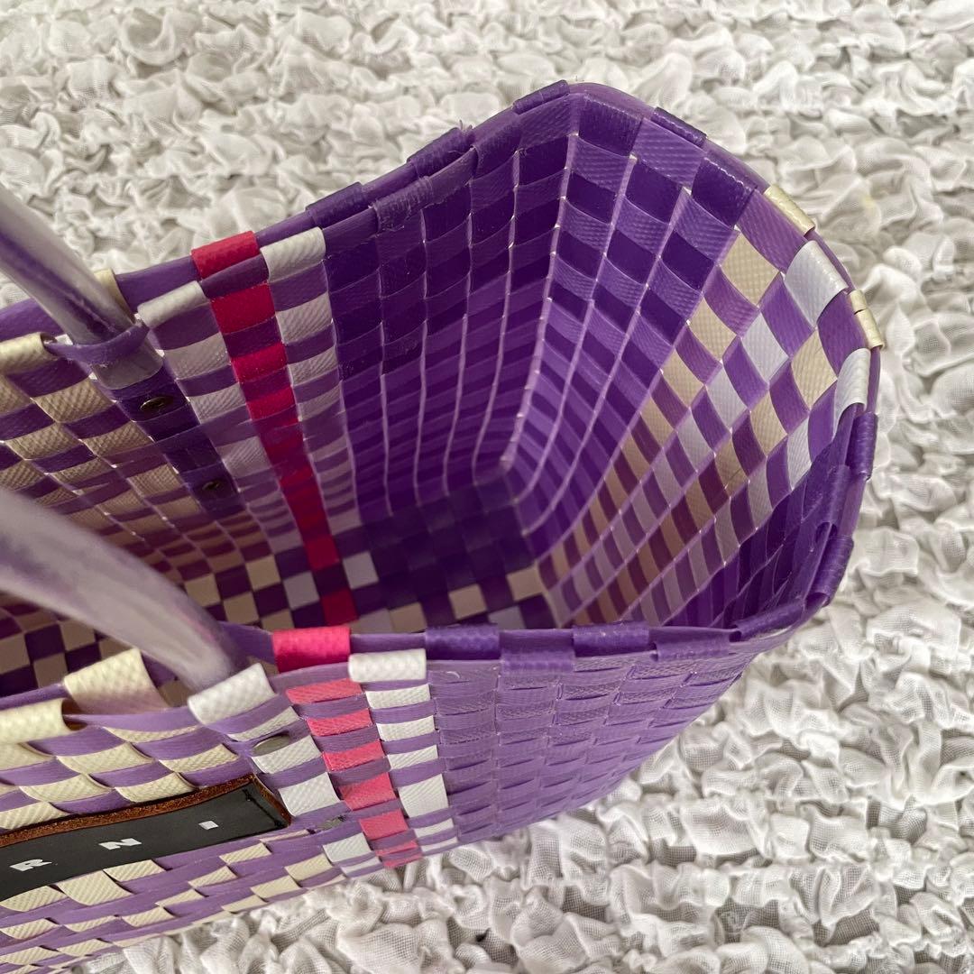 【レア＆美品】MARNI MARKET カゴバッグ パープル　　正規品