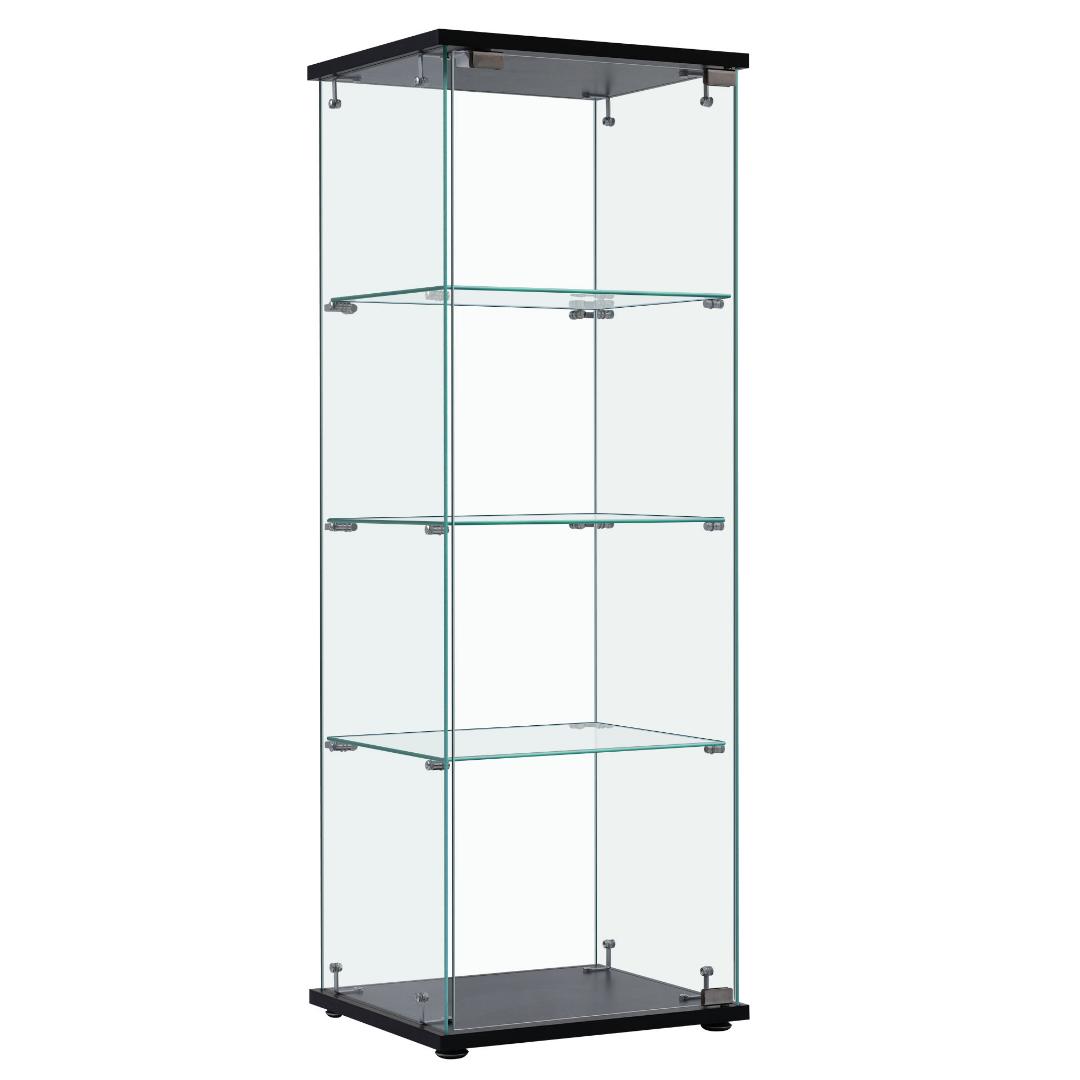 コレクションケース ガラスディスプレイキャビネットフィギュアケース 4段ブラック