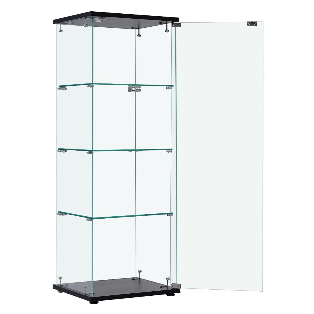 コレクションケース ガラスディスプレイキャビネットフィギュアケース 4段ブラック