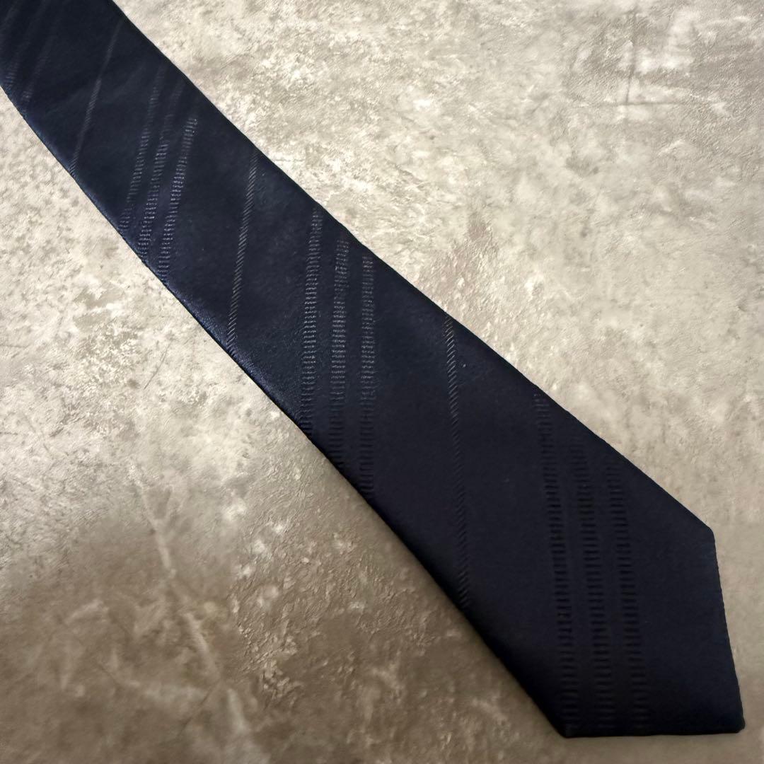 【✨極美品✨】BURBERRY バーバリー ネクタイ ネイビー ストライプ 肉厚