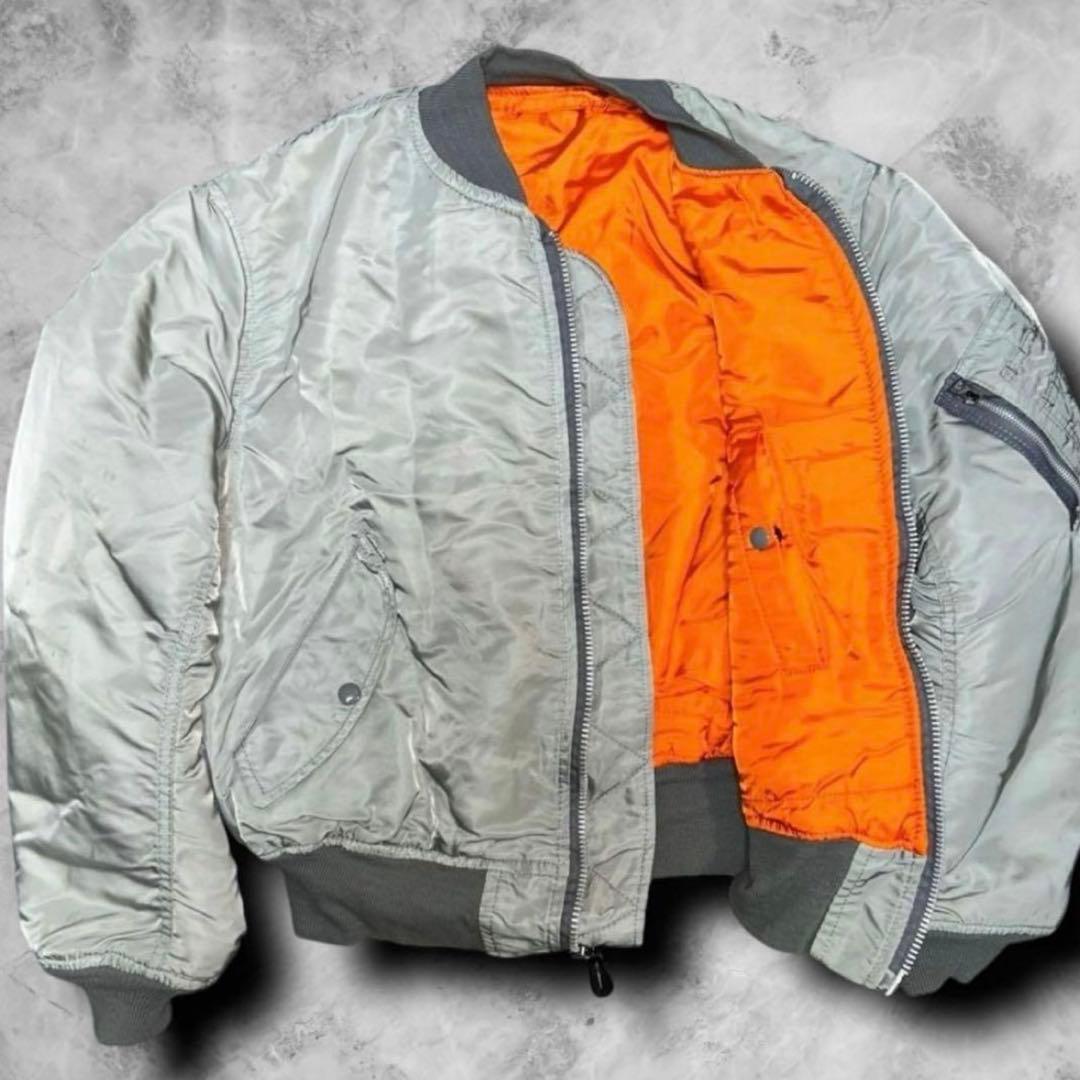 【超希少カラー✨】【米80s】ALPHA INDUSTRIE ma-1 シルバー