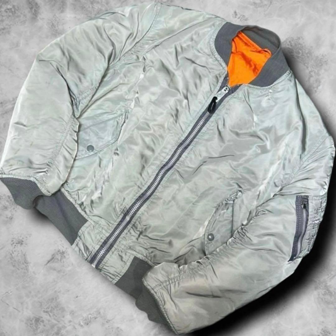 【超希少カラー✨】【米80s】ALPHA INDUSTRIE ma-1 シルバー