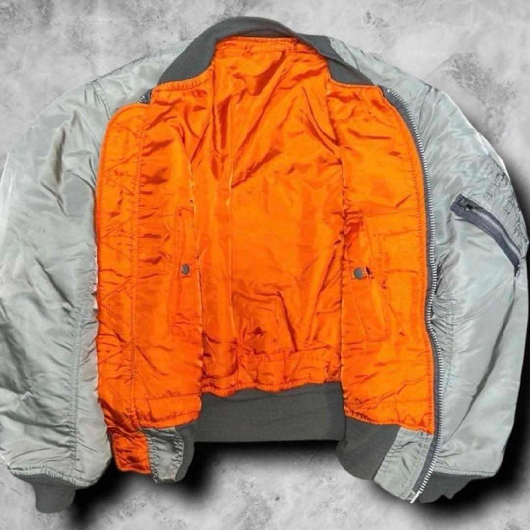 【超希少カラー✨】【米80s】ALPHA INDUSTRIE ma-1 シルバー