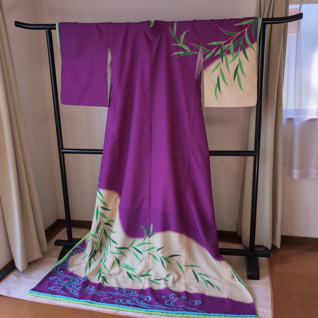 新舞踊　裾引き　紫