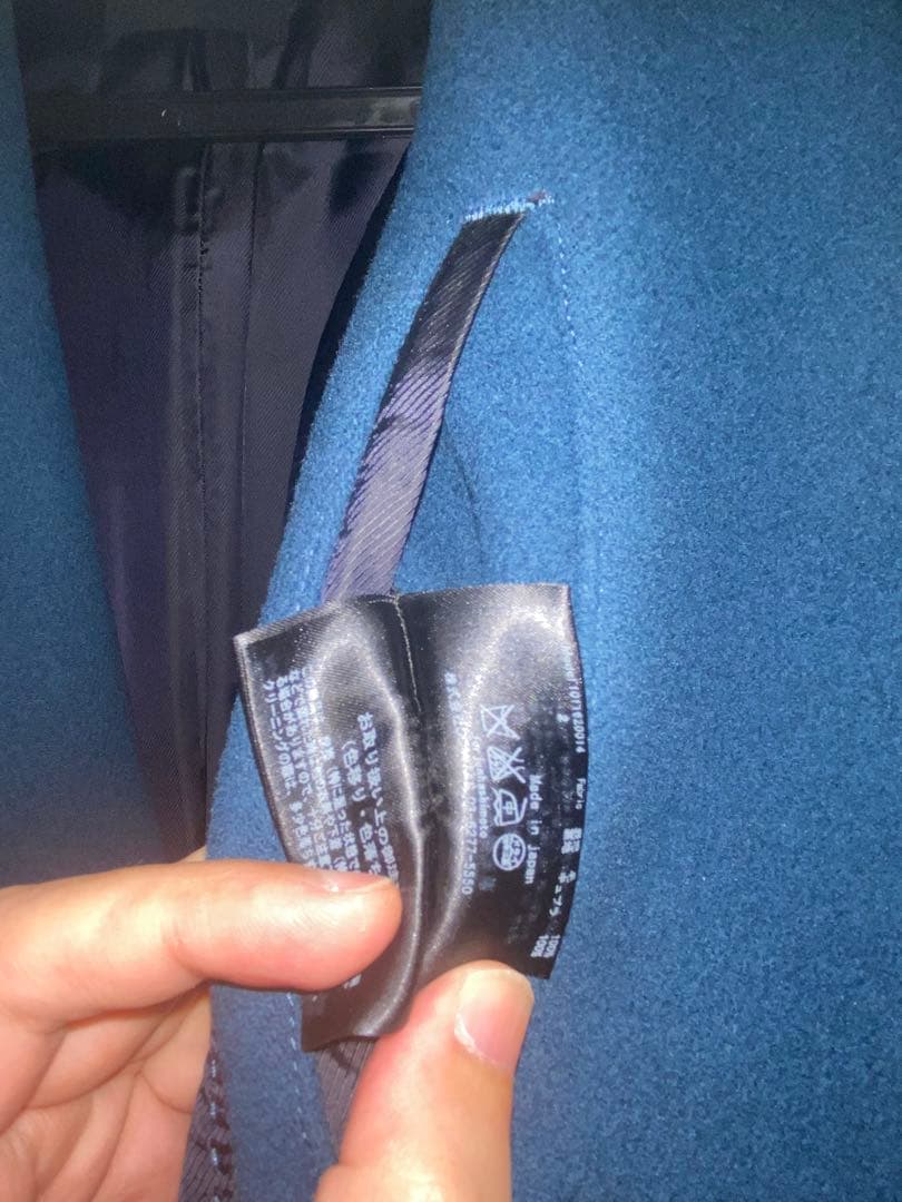 ジュンハシモト　junhashimoto ラップコートsize2 ブルー