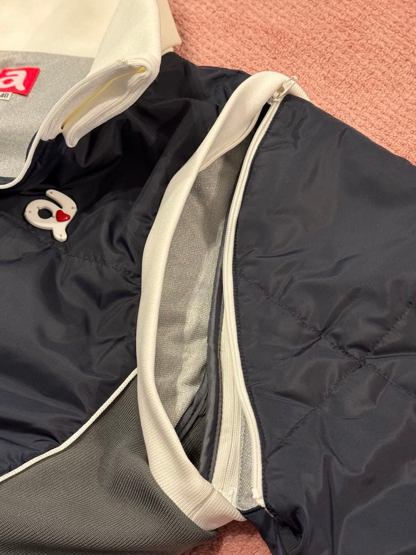 【美品】アルチビオ 中綿 ワンピース 長袖 2way ネイビー 40