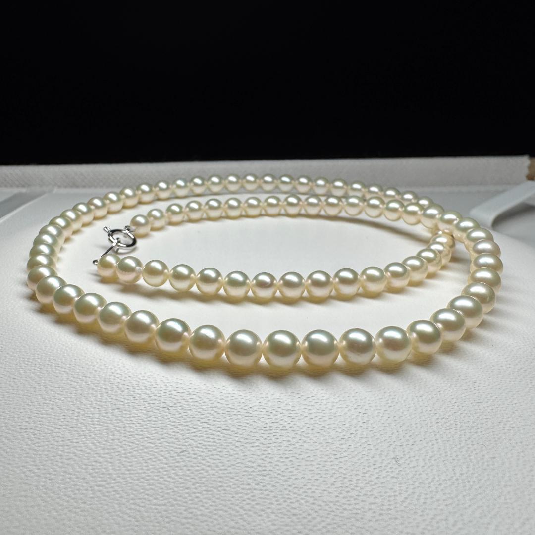 高品質 キズ少✨ あこや真珠 ベビーパール ネックレス 4.5-5.0mm SV