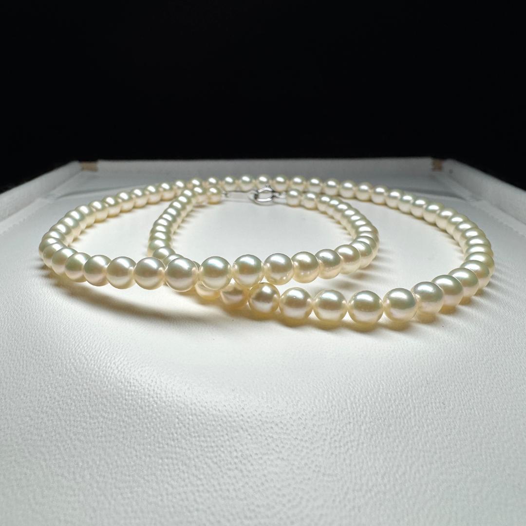 高品質 キズ少✨ あこや真珠 ベビーパール ネックレス 4.5-5.0mm SV