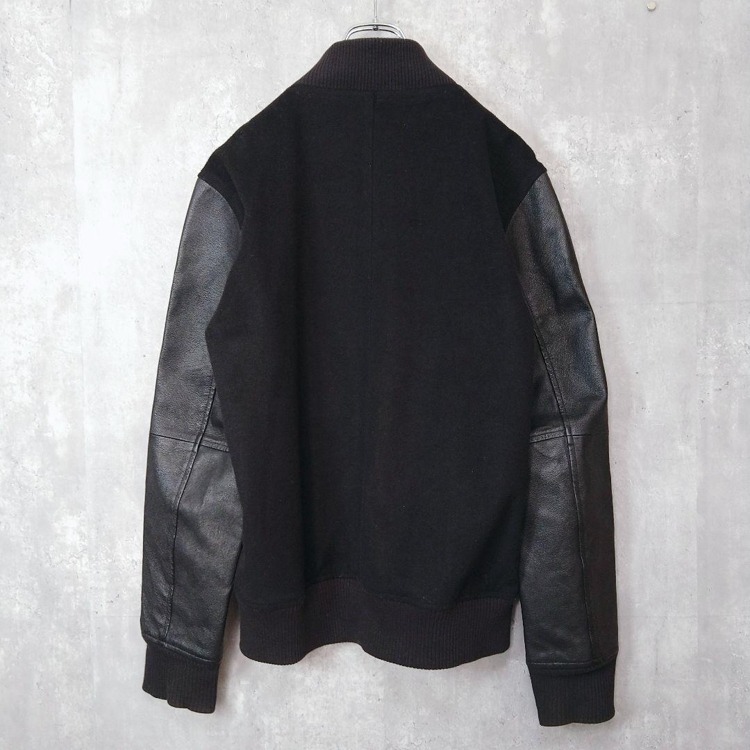 yoused ウール レザー スタジャン Lサイズ ブラック 状態良好 袖レザー