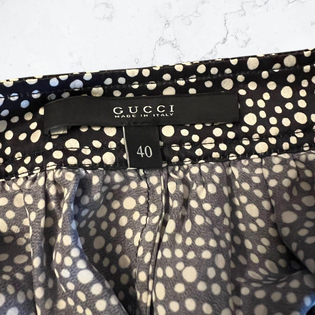 美品 GUCCI シルク100% オールインワン 40 L パンツワンピース