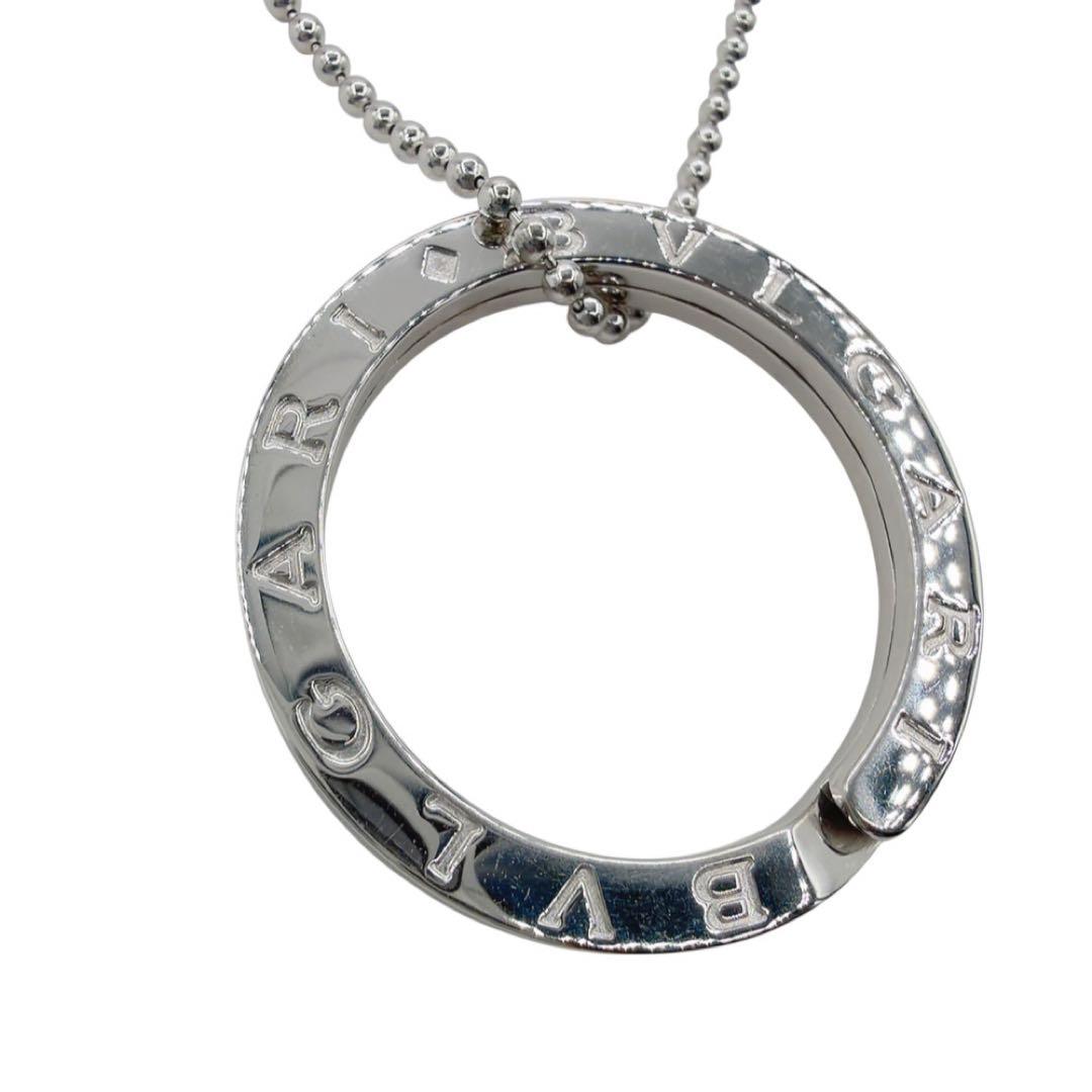 美品✨ブルガリ ダブルロゴ ネックレス ペンダント キーリング シルバー925