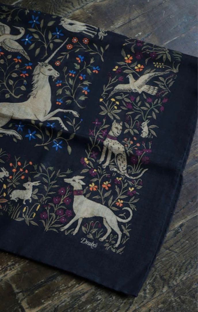 ANATOMICA Drake's スカーフ ドレイクス アナトミカ ストール黒