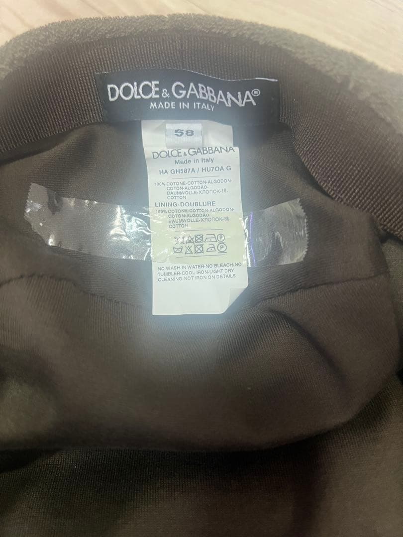 DOLCE & GABBANA カーキ ベレー帽 収納袋付き 2回使用しました