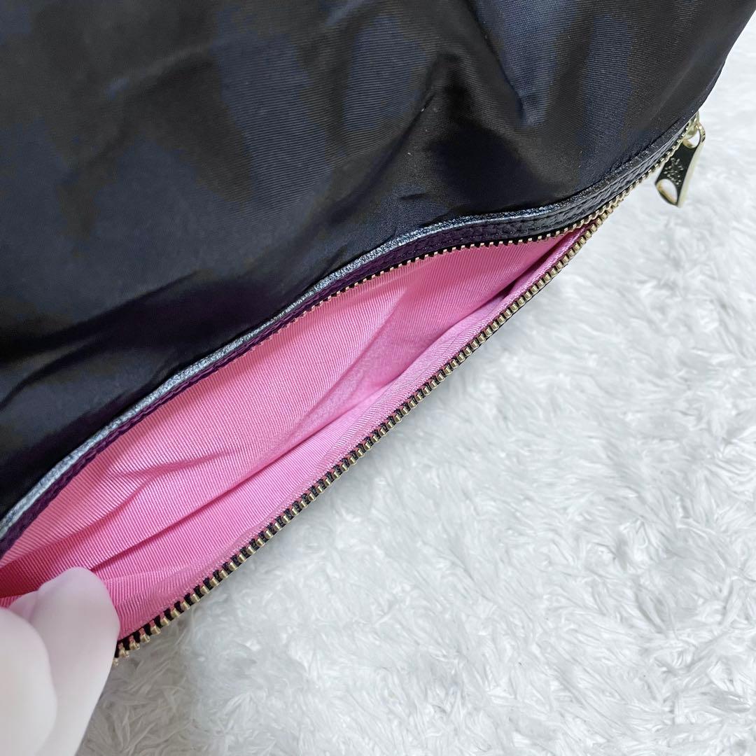 A.D.M.J.☆ショルダーバッグ メッセンジャーバッグ ナイロン 黒ピンク