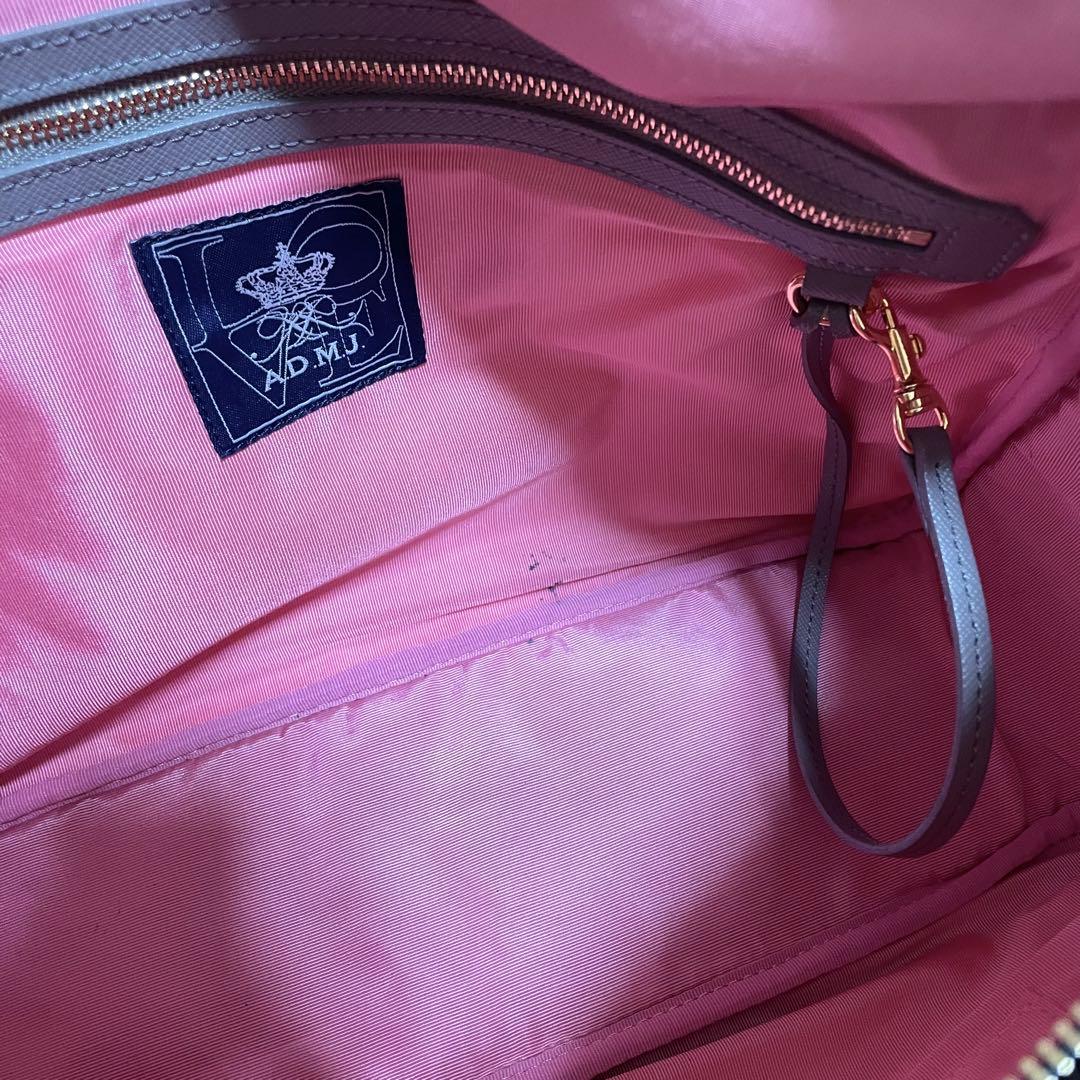 A.D.M.J.☆ショルダーバッグ メッセンジャーバッグ ナイロン 黒ピンク