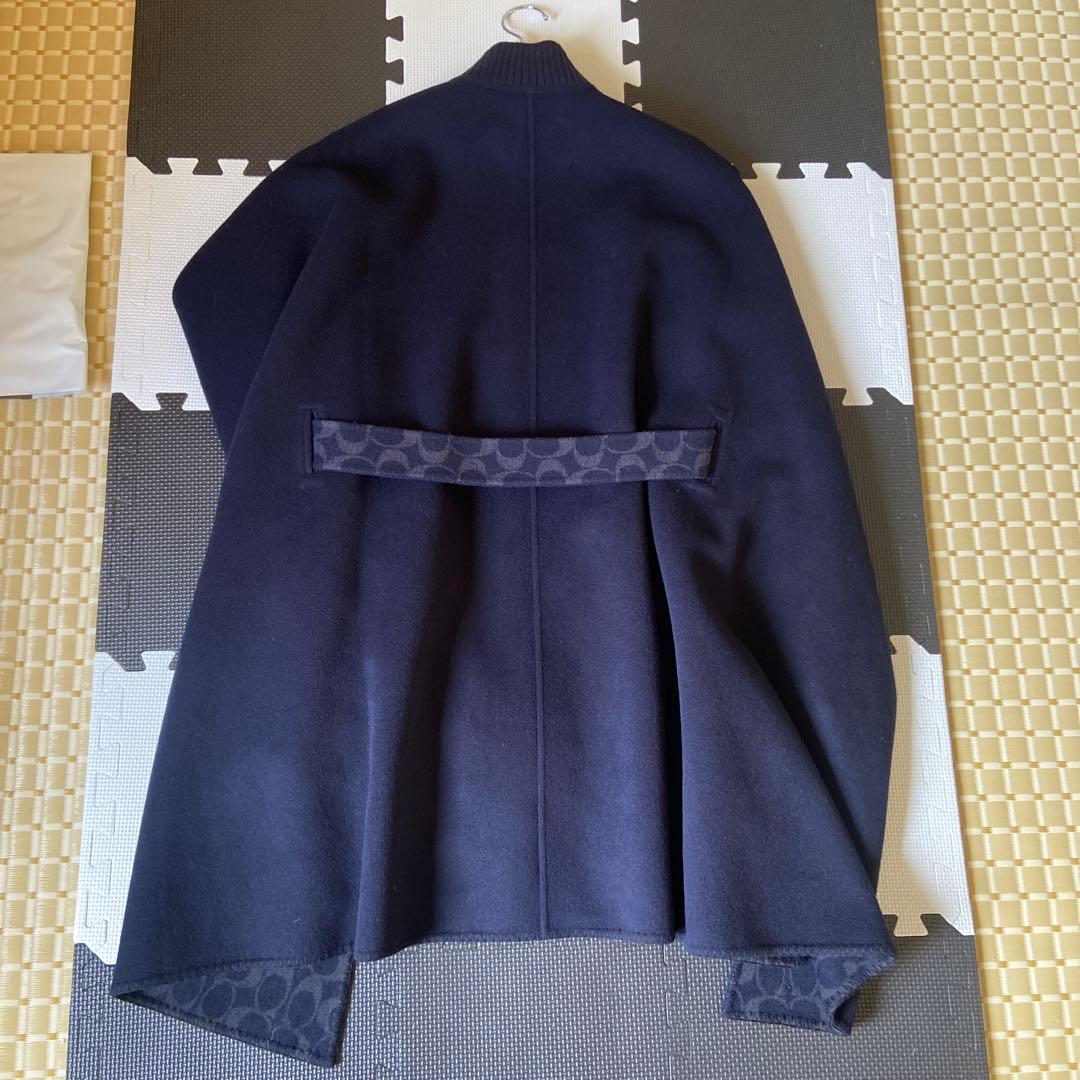 COACH ネイビー ジップアップポンチョ XS/S コーチ