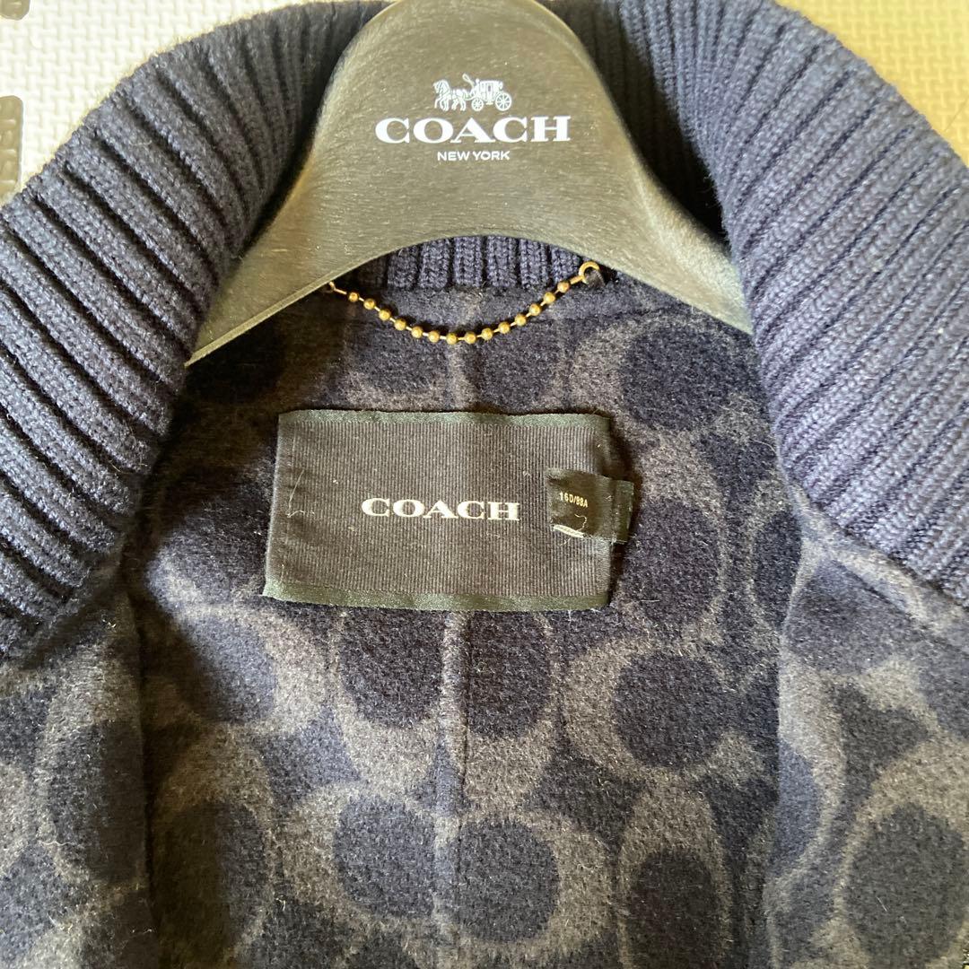 COACH ネイビー ジップアップポンチョ XS/S コーチ