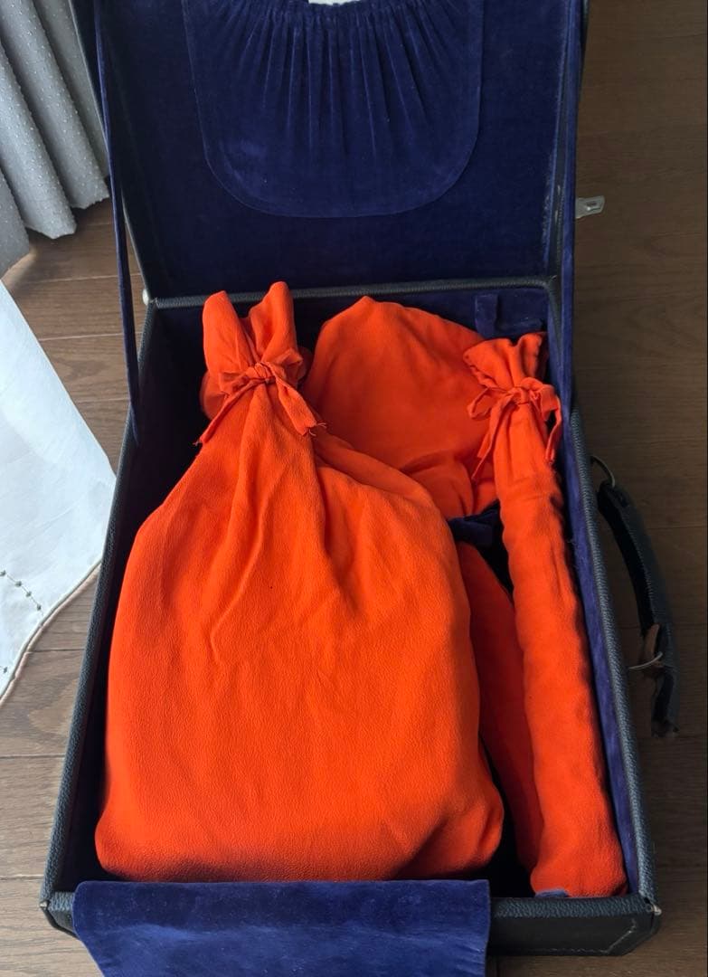 三味線　 三つ折り　ケース付　細棹（2,5cm） 【メルカリ便発送】