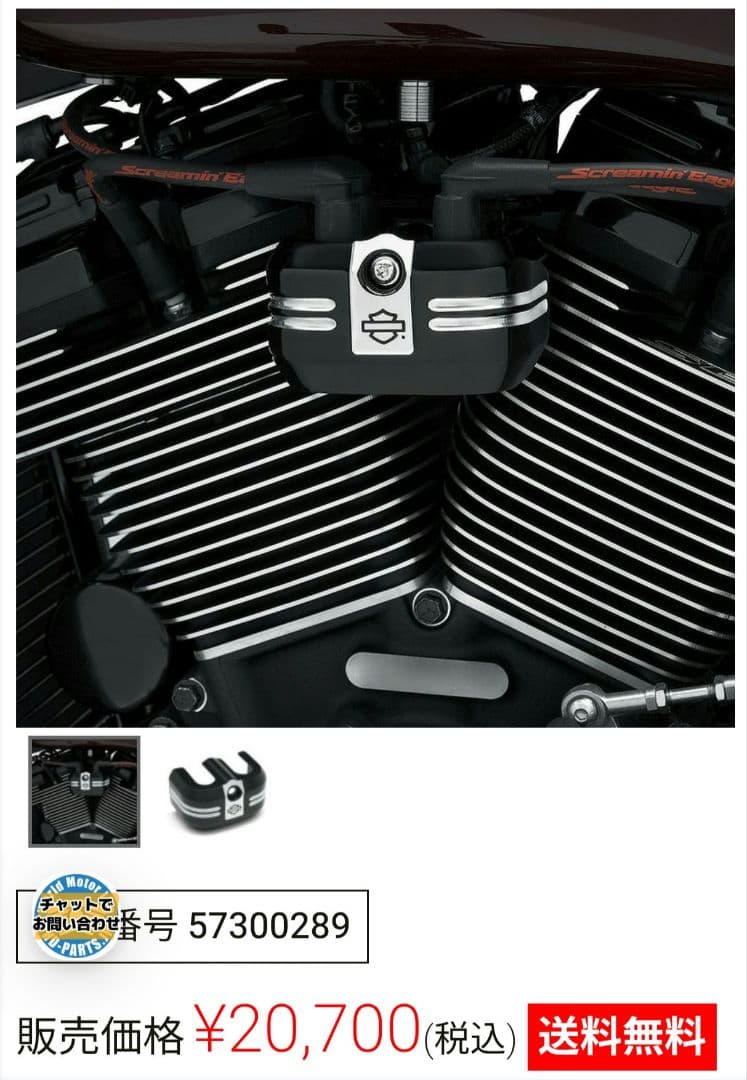 【廃盤品】ハーレーダビットソン純正　M8ソフテイル用　イグニッションコイルカバー