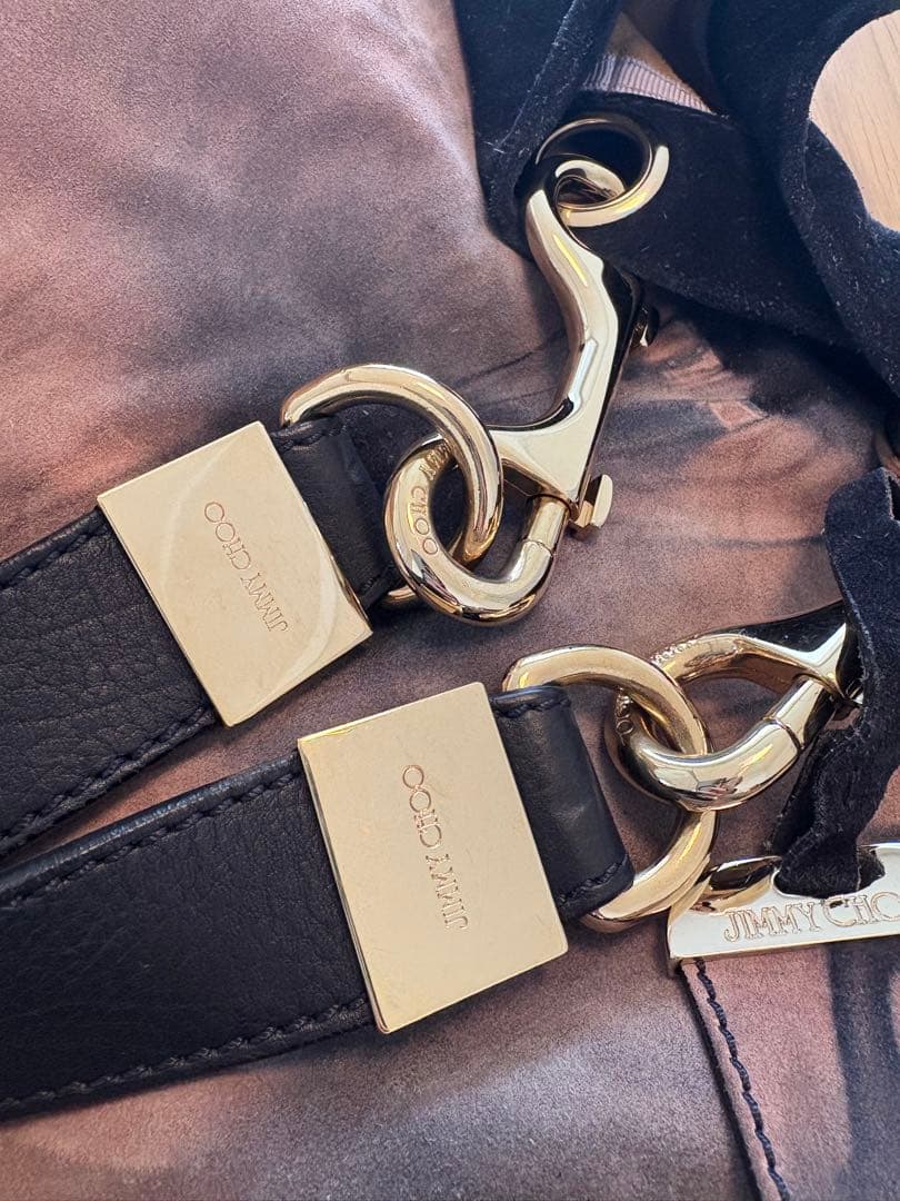Jimmy Choo スエードレザー ショルダーバッグ