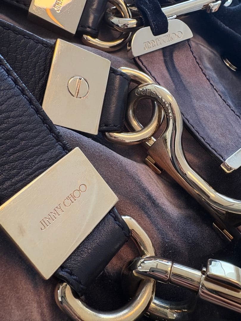 Jimmy Choo スエードレザー ショルダーバッグ