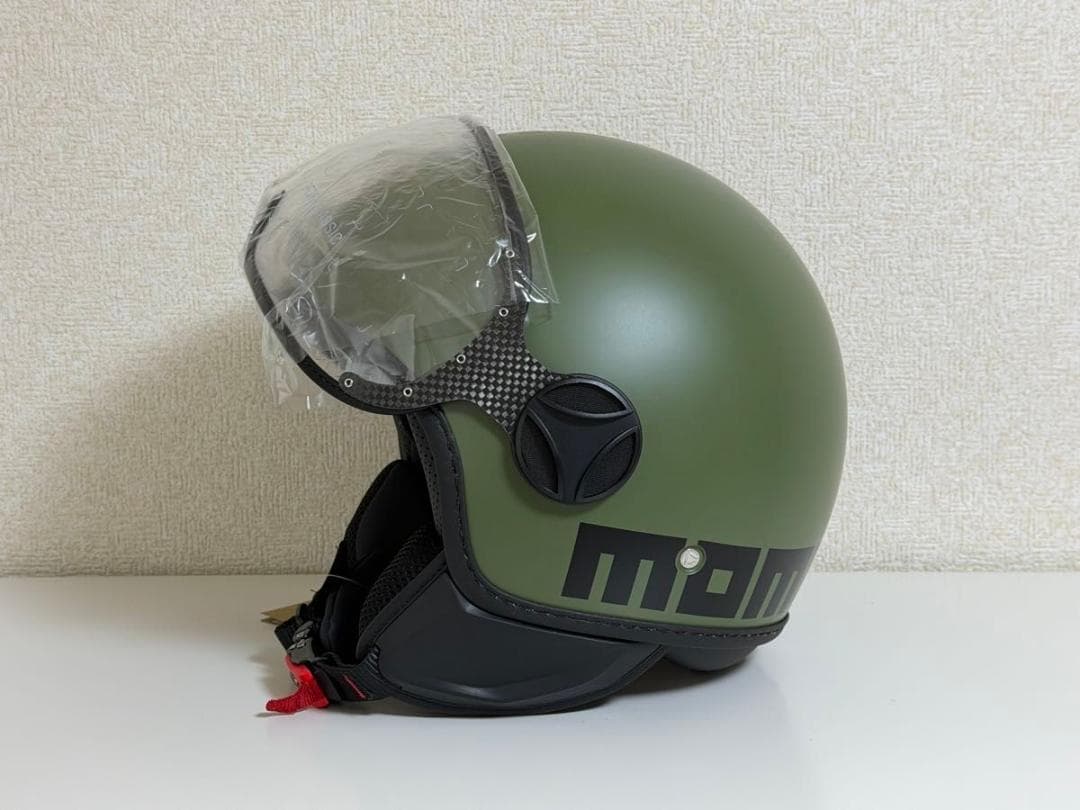 MOMO FGTR Classic ジェットヘルメット マットグリーン Lサイズ