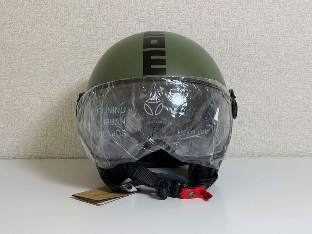 MOMO FGTR Classic ジェットヘルメット マットグリーン Lサイズ