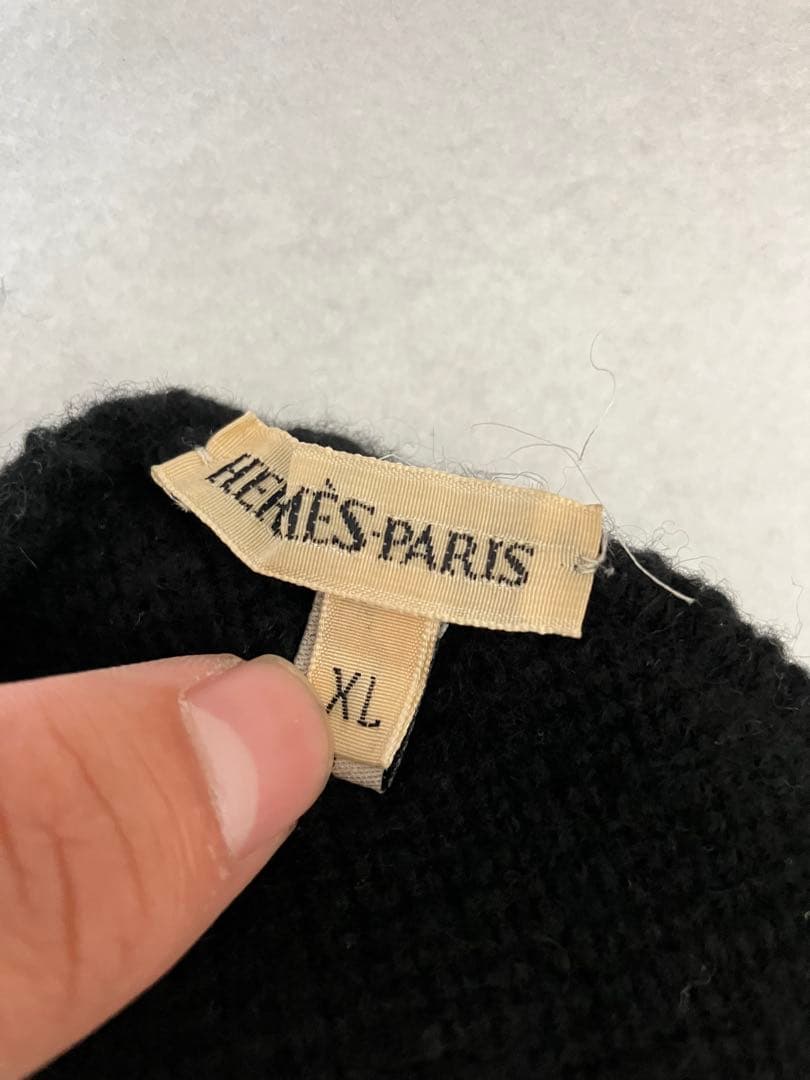 エルメス HERMES Hロゴ マルジェラ期 帽子 ニットキャップ カシミヤ