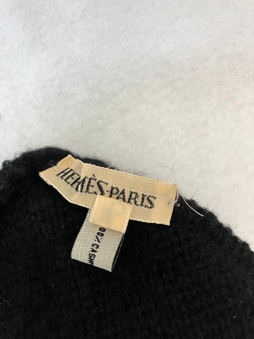 エルメス HERMES Hロゴ マルジェラ期 帽子 ニットキャップ カシミヤ