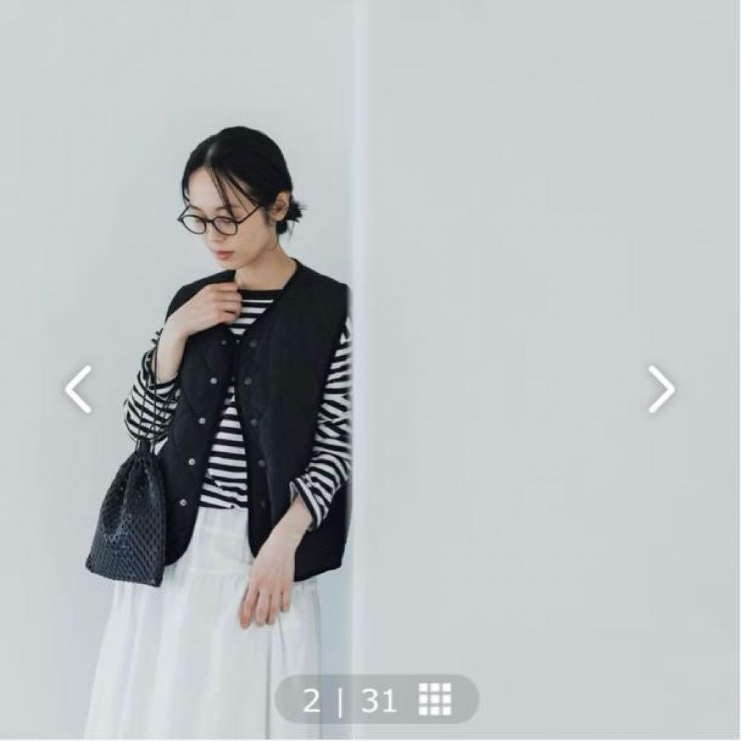 北欧暮らしの道具店　キルティングベスト　ブラック