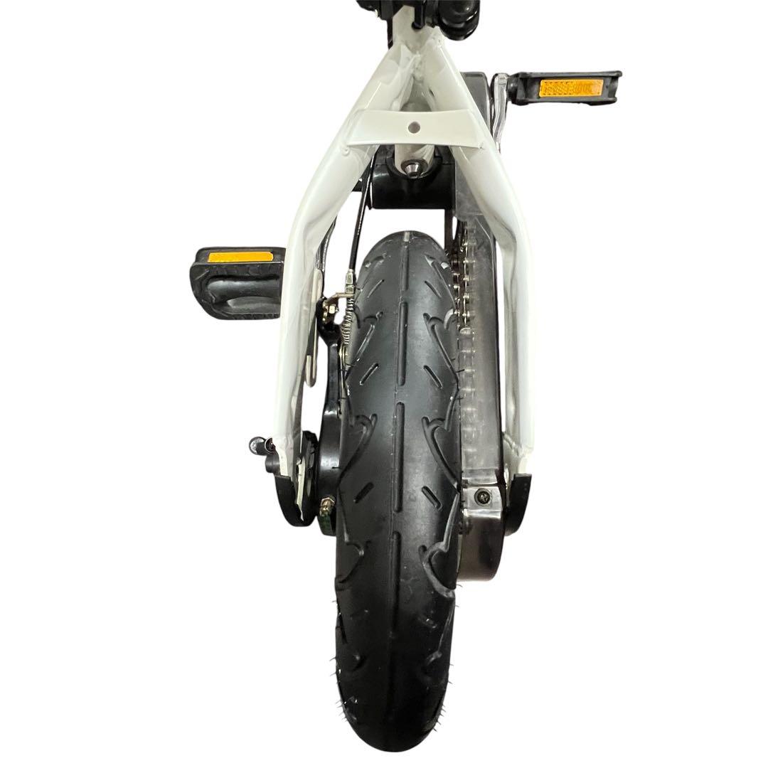 極美品☆限定カラー　へんしんバイク 自転車 ホワイト ピンク　空気入れ付き