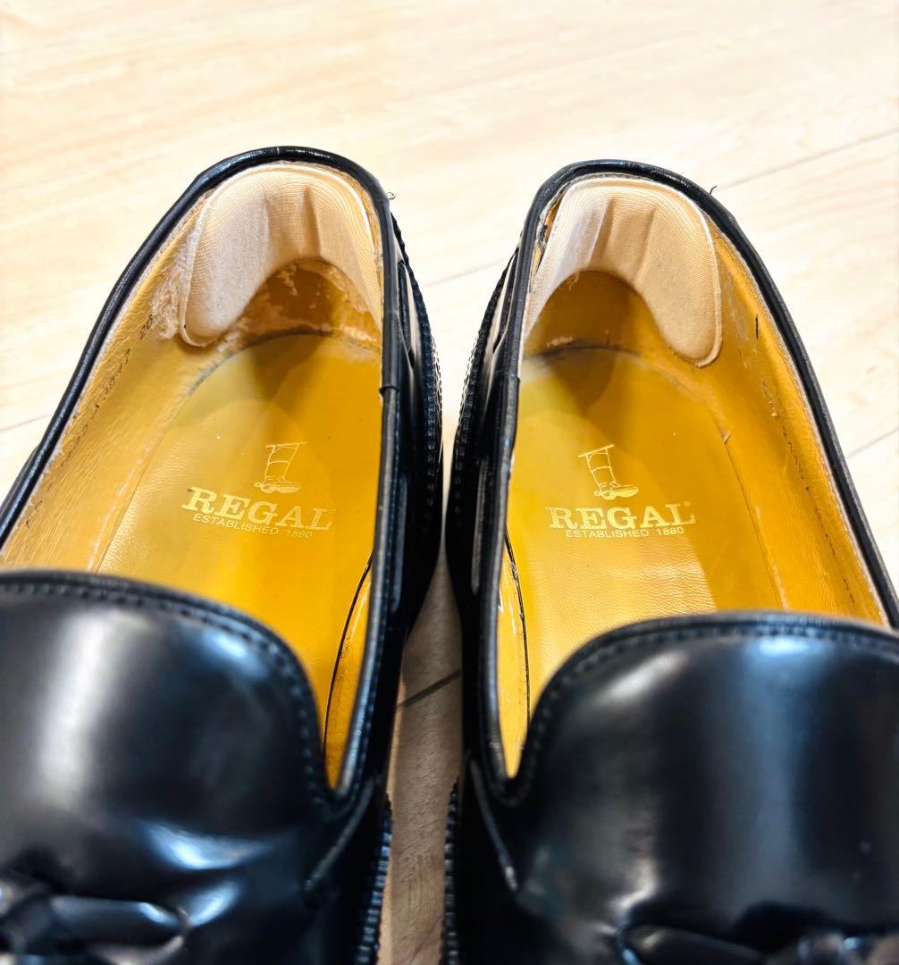 REGAL リーガル J647 タッセルローファー 26 革靴 本革 ブラック