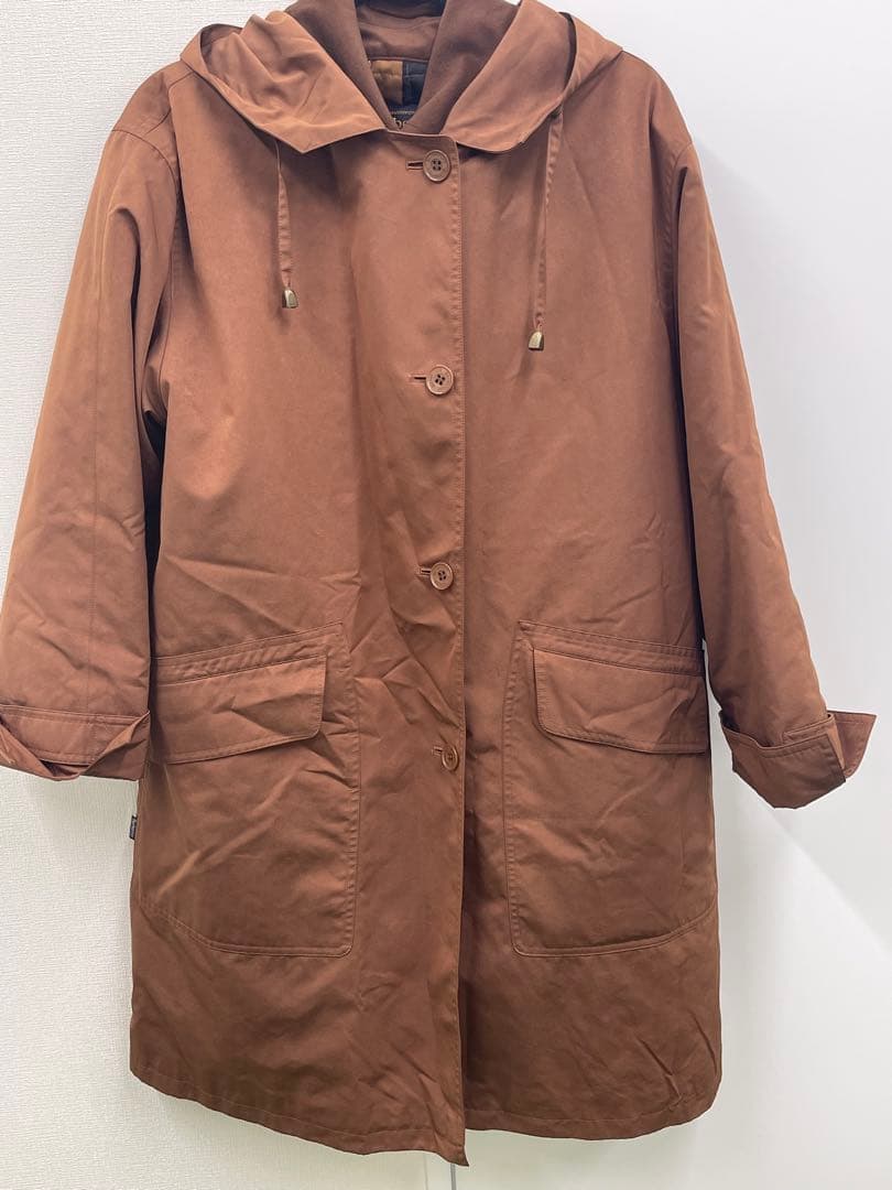 【美品】Burberrys ブラウン 2way フード付きシングルトレンチコート